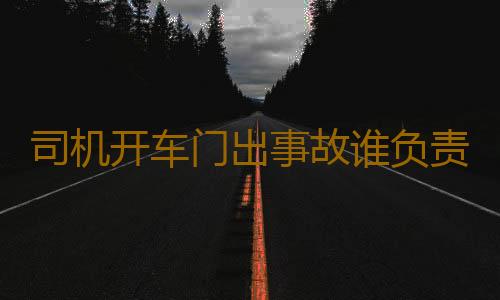 司机开车门出事故谁负责？