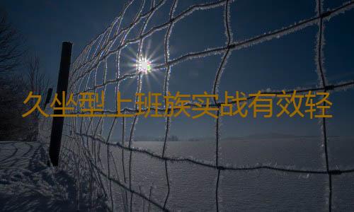 久坐型上班族实战有效轻松瘦腰法