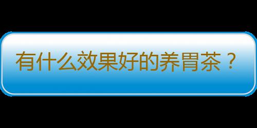 有什么效果好的养胃茶？