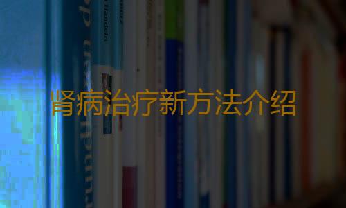 肾病治疗新方法介绍